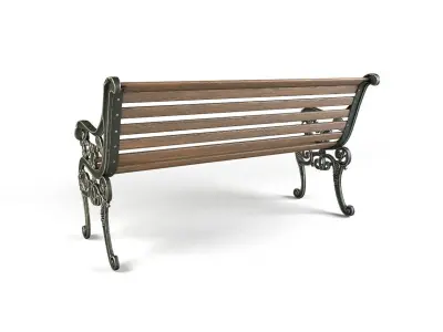 London Vintage Street Bench 3D model