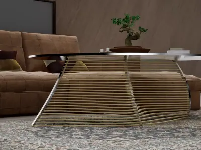 Parametric modern coffee table 3D model