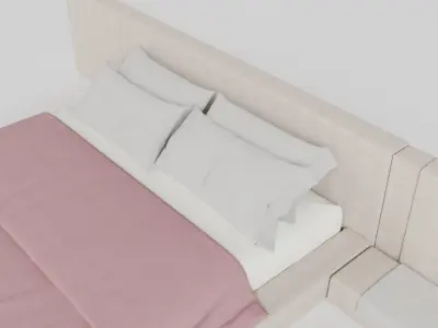 Double Bed 2 3D model