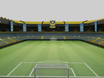 Portsmouth FC Football Stadium Low-poly 3D model