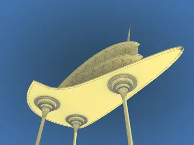 Sci-Fi Architecture Skyscraper 04  3D model