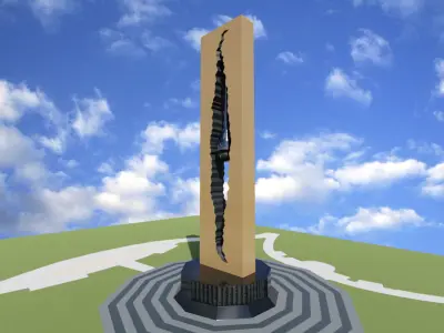 Tear Drop Memorial 3D model