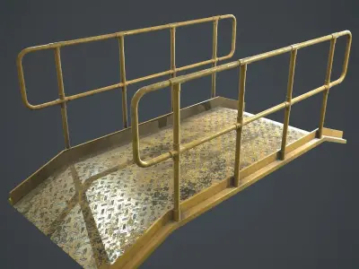 Industrial Platform PBR  Low-poly 3D model