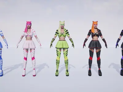 Galactic Cat Low-poly 3D model