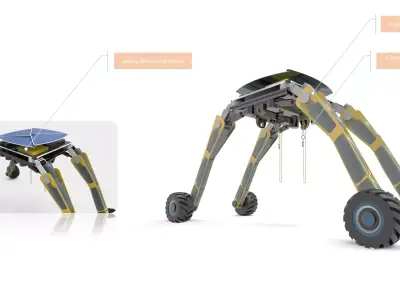 Spaceship Crane Robotic 3D model