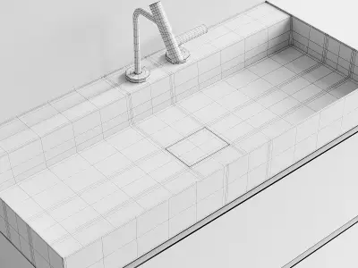 Falper Pure Vanity Unit Set 2 3D model