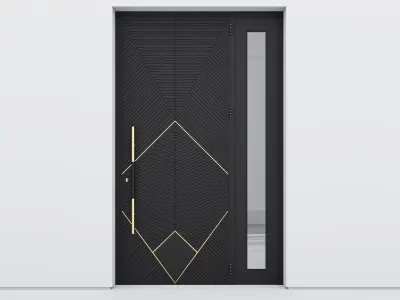 Aluminium door 277 3D model