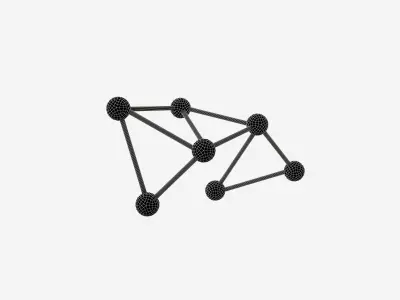 Molecular v1 004 Low-poly 3D model