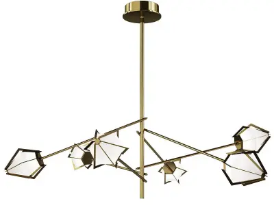 HARLOW Spoke Chandelier Gabriel Scot Low-poly 3D model