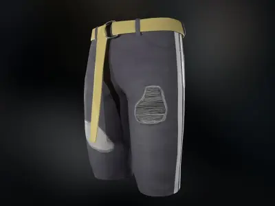 Jeans Short Low-poly 3D model