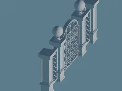 Medieval Castle Gate 3D print model