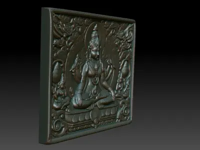Indian Temple Wall basrelief 26 240619 3D print model