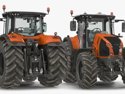  Generic Tractor Detailed Interior Dirty 