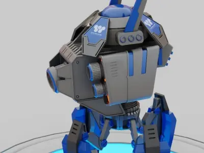 Spy Robot rigged - animated character 3D model