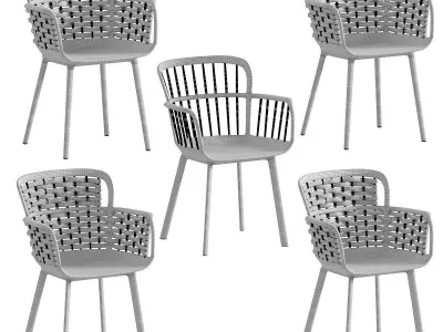 Chairs Eva P and Eva N from Tilia - 5 models 3D model
