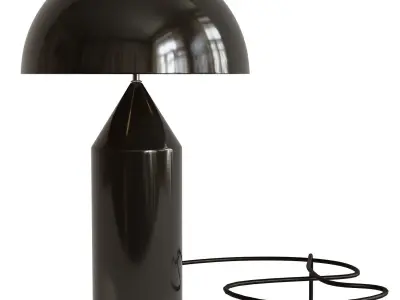 Mid Century Mushroom Table Lamp 3D model