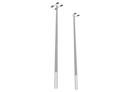 Concrete Lamp Post - Light Pole - Street Light - Group 10 3D model