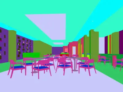 Business Restaurant - Coffee - Banquet  69 3D model
