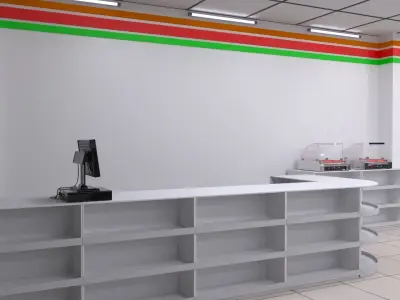 Seven Eleven - Convenience Store 3D model