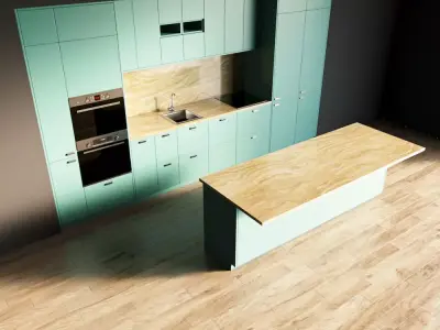 92-Kitchen8 matte 8 3D model