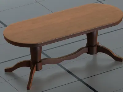 Table FBX wooden 3D model