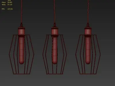 Hanging lamp LOFT HOUSE P-66 3D model
