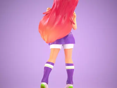 Starfire - Cute Sporty Outfit - Teen Titans 3D print model