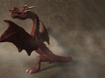 Red Dragon Rigged 3D model purchase