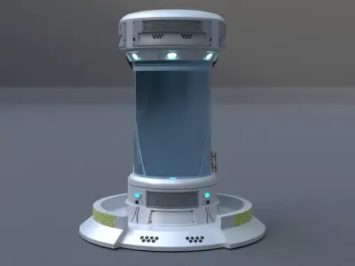 Sci-Fi Cryopod - Capsule Low-poly 3D model