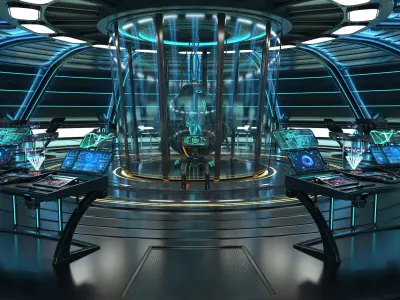 Sci Fi Interior Station 3D model