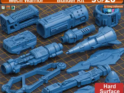 Mega Pack Hard Surface Kitbash 500 DETAILS 3D model