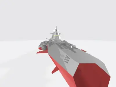 Space Battleship New Hampshire 3D model