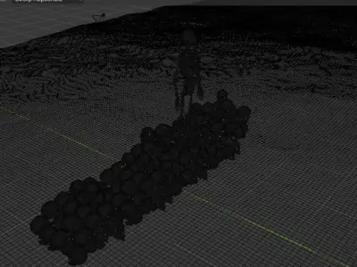 Skeleton on the water 3D model
