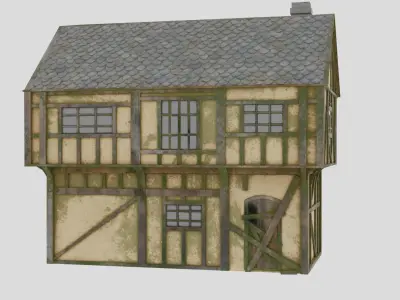 Medieval House Low-poly 3D model