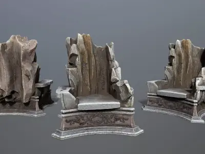 Throne  Low-poly 3D model