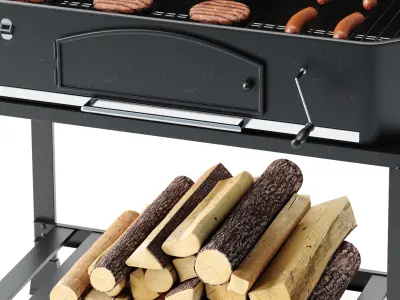 Barbecue 01 3D model