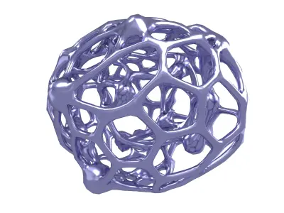 Abstract Shape Broken Nanotubes v1 003 Low-poly 3D model