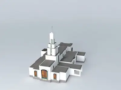 LDS. Temple Accra Ghana Templo Mormon, 117 operating temple. Free 3D model