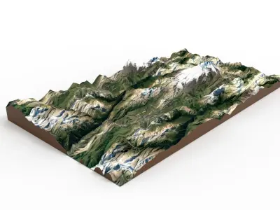  Mountain landscape 3D model