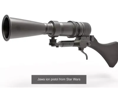 Jawa ion blaster and pistol 3D Model Pack