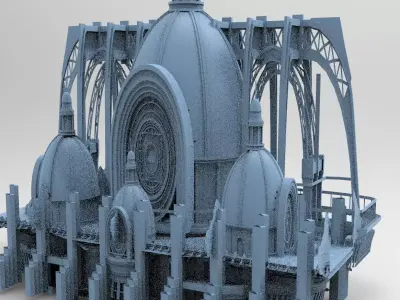 Sci Fi Steampunk Walkways 4 3D model