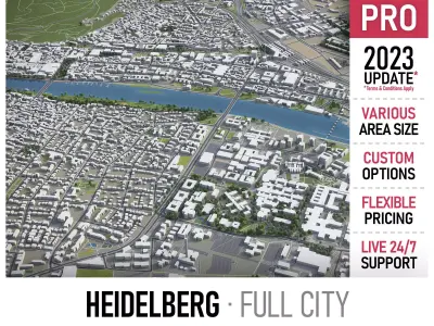 Heidelberg Low-poly 3D model