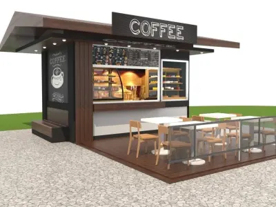Coffee pavilion 3D model