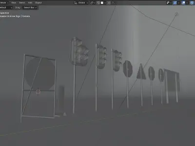 South African Road Signs pack 01 Free low-poly 3D model