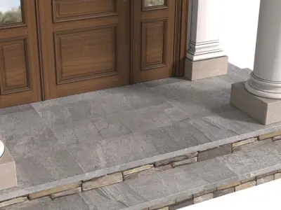 Classic Porch Main Entrance to the house Entry group 3D model