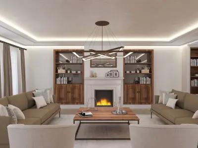 Traditional living room 3D model