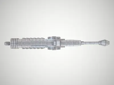 Futuristic Rifle 02 Low-poly 3D model
