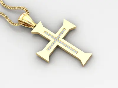 Cross Light Gold 4CP015 3DM STL 3D print model