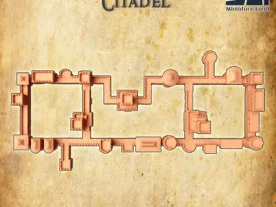 Modular Citadel Tabletop Terrain 28 MM 3D print model