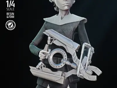 STAR WARS Omega Bust Tested for 3D Printing 3D print model